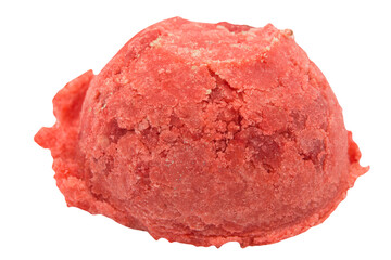 Ice cream of cherry white background