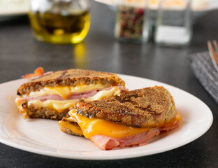 grilled ham and cheese with whole wheat bread