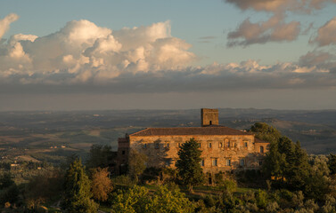 Scenic landscape of Tuscany in Italy