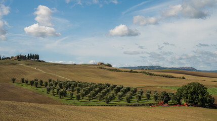 Scenic landscape of Tuscany in Italy