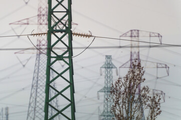 High voltage electricity pylons telescope 900mm