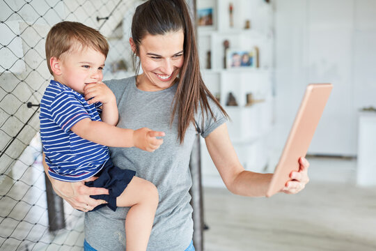 Mom And Son Have Fun Video Chat