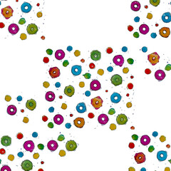 Pattern background donuts and circles