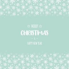 Naklejka na ściany i meble Christmas background with snowflakes. Design of Xmas greeting card. Vector