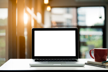 laptop and coffee cup