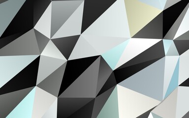 Dark Black vector polygonal template.