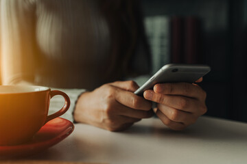 person using smartphone