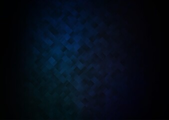 Fototapeta premium Dark BLUE vector backdrop with rectangles, squares.