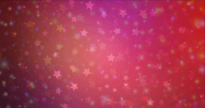 4K looping dark pink, red video footage in New Year style. Quality abstract video with colorful Christmas symbols. Film for web advertising. 4096 x 2160, 30 fps.
