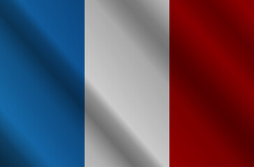 France Flag Vector Closeup Illustration	