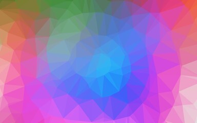 Light Multicolor, Rainbow vector shining triangular pattern.