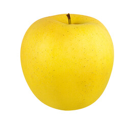 Fresh yellow apple isolated on white background with clipping path