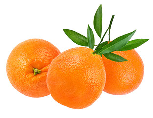 Juicy orange isolated on white background with clipping path