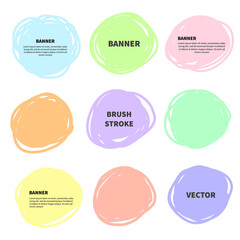 Splash banners set vector