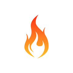 Simple vector flame icon in flat style