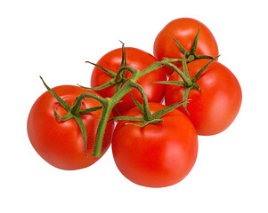 Fresh tomato isolated on white background with clipping path