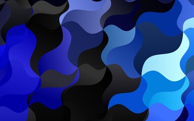 Dark BLUE vector template with bubble shapes.