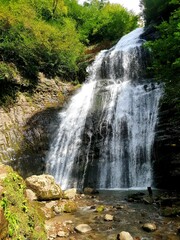 waterfall in the mountains