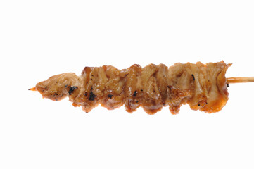 白バックにやきとりのカワ