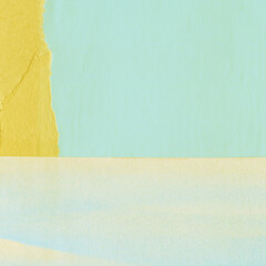 Colorful torn paper collage close-up. Texture made from various paper and cardboard parts. Damaged old paper background. Vintage blank wallpaper. Material design backdrop.