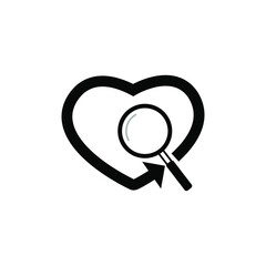 Magnifying glass or search icon, flat vector graphic on isolated background editable colors.vector illustration.