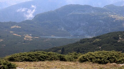 Fototapeta na wymiar A magnifiscent view from Rila mountains in Bulgaria