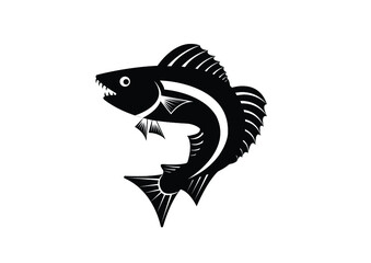 Obraz premium hungry fish vector