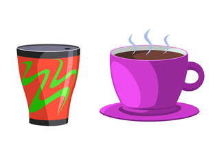 Ceramic cups have various patterns, very beautiful.