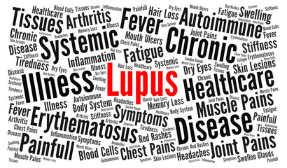 Lupus word cloud concept 