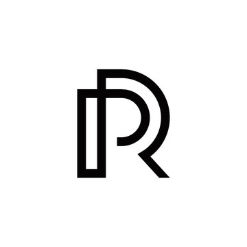 r p rp pr initial logo design vector symbol graphic idea creative