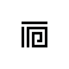 t p tp initial logo design vector symbol graphic idea creative