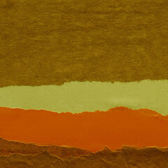 Colorful torn paper collage close-up. Texture made from various paper and cardboard parts. Damaged old paper background. Vintage blank wallpaper. Material design backdrop.