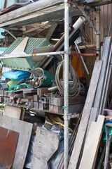 建設資材置き場の資材