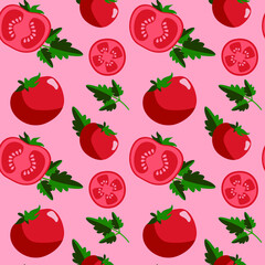 seamless pattern with tomatoes