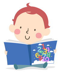 Kid Toddler Learn Numbers Story Book Illustration