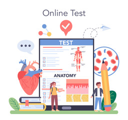 Anatomy online service or platform. Internal human organ studying