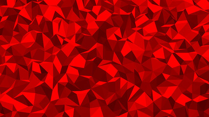 Red abstract background. Geometric vector illustration. Colorful 3D wallpaper.