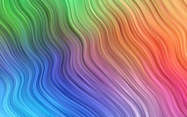 Light Multicolor, Rainbow vector pattern with lines, ovals.