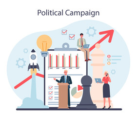 Politician concept. Political compaign. Idea of election and governement.