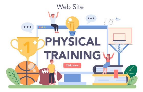 Physical Education Or School Sport Class Online Service Or Platform