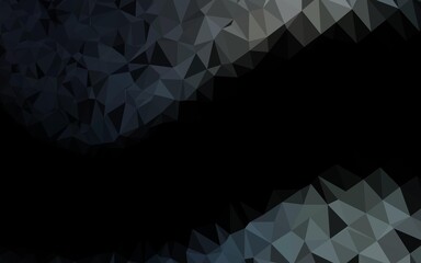 Dark Black vector triangle mosaic template.