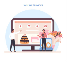 Wedding planner online service or platform. Professional organizer