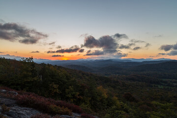 Amazing sunset over the mountains, Flat Rock, NC