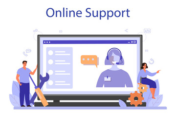 Call center or technical support concept. Idea of customer service