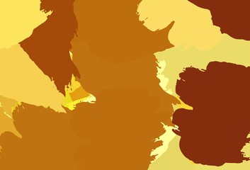 Light Orange vector background with abstract shapes.