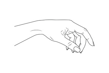Woman's hand. Vector stock illustration eps10.