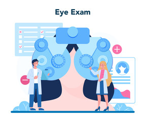 Ophthalmologist concept. Idea of eye care and vision. Oculist