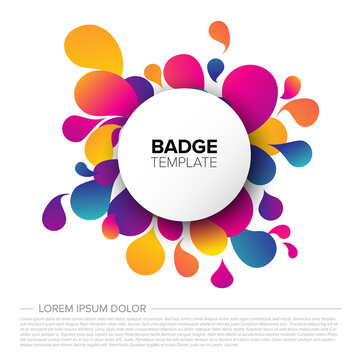 Colorful badge / tag template