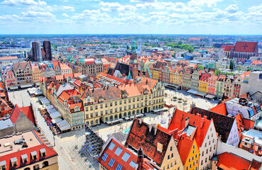 Panorama Wrocławia z góry © robnaw