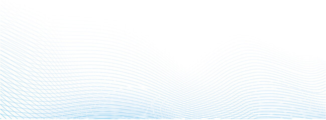 abstract vector blue wave lines on white background	
